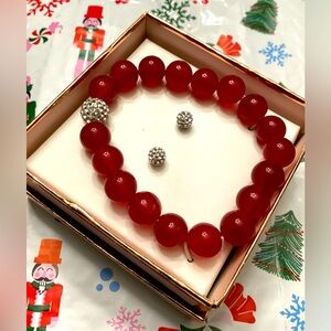 NWOT Genuine Stones with earrings